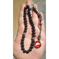 Göktürk "Türk" & Wolf Head Hematite Tesbih | Deri Sitesi Göktürk "Türk" & Wolf Head Hematite Tesbih | Deri Sitesi